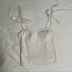SOLD ON DEPOP- White corset style top